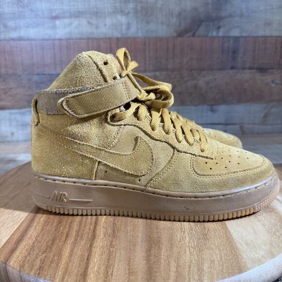 Nike Air Force Shoes Youth Kids 6Y Fits Women 7.5-8 Suede Tan 1 High LV8 Lace Up - Picture 3 of 12